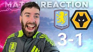 ASTON VILLA 3-1 WOLVES | MATCH REACTION