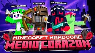 4 Tryhards VS Minecraft Medio Corazón Hardcore 