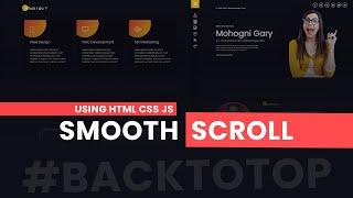 Smooth Scroll and Back to Top scroll using HTML CSS Only - Creative HTML Website Design