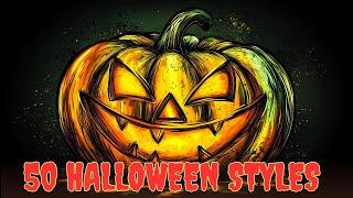 50 Halloween Midjourney SREF styles