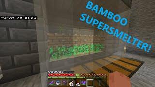 BAMBOO FARM + SUPERDUPER SUPERSMELTER IN MINECRAFT SURVIVAL ¦ The 64club ep 13