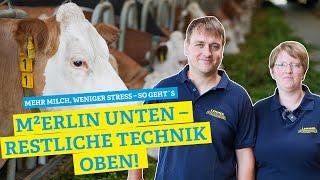 M²erlin Melkroboter drin - alles gut! Familie Münch hat den Schritt zum automatischen Melken gewagt.