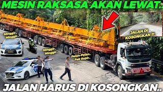 TAK MAIN-MAIN., JALAN HARUS DI KOSONGKAN !!! Truk Bawa Mesin Raksasa Akan Melintas Di Sitinjau Lauik