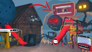 EVERYTHING TURNED INTO MONSTERS | HOUSE HEAD, BUS EATER, SCARY MOON, EXTRA SLIDE, MEGAHORN HEAD