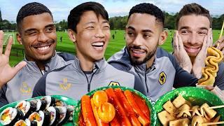 Wolves Players try Korean Street Food for the first time!! Ft. Hwang Hee Chan