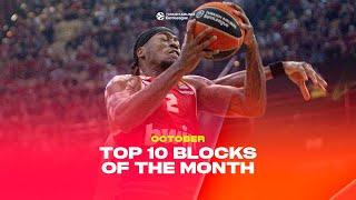 Top 10 Blocks | Blocked and Shocked - October’s Best STOPS | 2024-25 Turkish Airlines EuroLeague