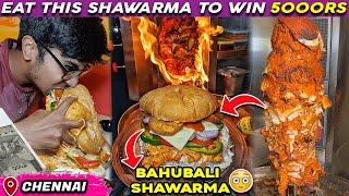 Eat this Bahubali Shawarma to Win 5000 Rupees! | Food Review Tamil | Idris Explores | #Shorts