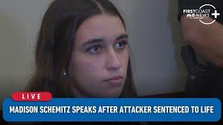 Live | Madison Schemitz speaks after her attacker was sentenced to life in prison