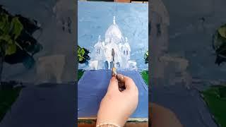 Palette knife oil painting speedpaint Paris France #shorts