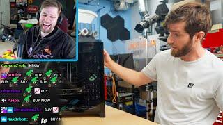 Sodapoppin gets nervous as LinusTechTips starts up a OTK PC - Starforge Systems