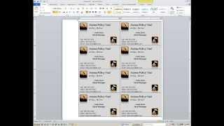 Word: How to create custom business cards