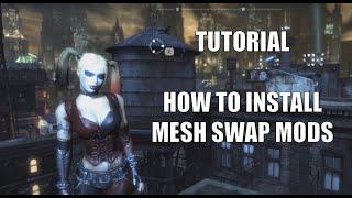Batman Arkham City: How to run MESH SWAPPING Mod (2nd method) | BAMods