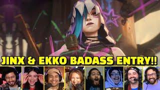 Jinx and Ekko Team up Scene Reaction Mixed Compilations | Piltover | Arcane 2x9 Finale