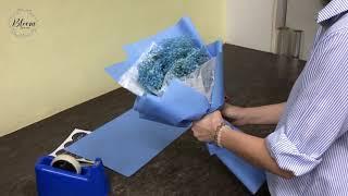 How To Wrap Baby's Breath Hand Bouquet || Blue Color Baby's Breath Wrapping Technique & Ideas