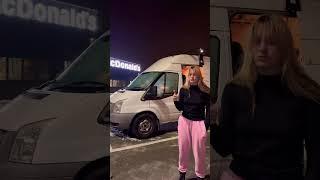 What it’s like living in a McDonald’s car park #vanlife throw back to Switzerland!