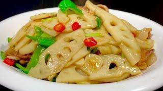 Eat more lotus root in autumn. Lotus root is better than eating meat like I do. It is crisp,