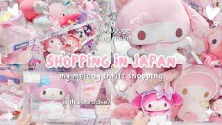 japan vlog 🩷 sanrio thrift store in japan: my melody, store tour, sanrio shopping, plushies 