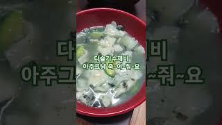 다슬기 수제비가 아주 그냥 죽여줘요.사천 작곡가님 집에서