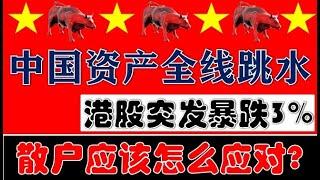 突发！中国资产杀跌！港股暴跌3%！A股大跳水！散户怎么应对？！（2024.11.12股市分析）