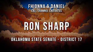 Ron Sharp, OK State Senate District 17 candidate, converses with Fhionna and Daniel about Shawnee