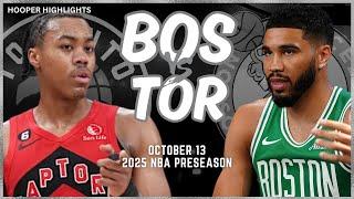 Boston Celtics vs Toronto Raptors Full Game Highlights | Oct 13 | 2024-25 NBA Preseason