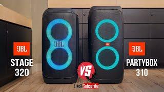 JBL Stage 320 vs Partybox 310  battle of JBL middleweight