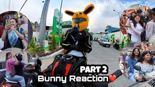 Cute Girl Reaction on Kawasaki Z900 | Bunny Helmet Cover | Market Reaction 6 #z900 #kawasaki #cute