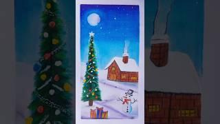 Merry Christmas Drawing #shorts #satisfying #art #christmas