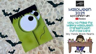 How to Make My Halloween Frankenstein Card - Potions & Spells- Stampin’ Up! - Inky Hands Warm Hearts