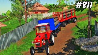 Roleplay pe Dumesti///CU DOUĂ REMORCI DE LEMNE ÎN SPATE [811]-Farming Simulator 19