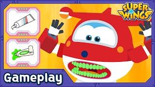 [SuperWings Game] Brush your teeth game | Doctor Game | Super wings Gameplay