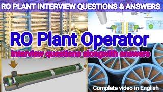 RO ( Reverse Osmosis ) plant Interview question & answer | RO plant question & answer in English |