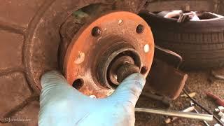 VW Golf Mk5 Audi front wheel bearing noise DIY diagnose and how to remove hub and fit new part.