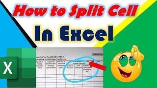 How to do Split Cell In Excel? एक्सेल में स्प्लिट सेल कैसे करे ||