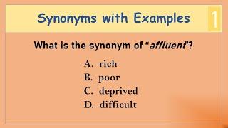 Synonyms with Examples 1 | English Vocabulary Practice Test | Test Your English Vocabulary Skills