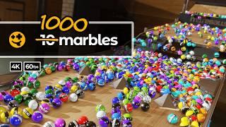 1000 Marbles Race!  | #marbles #marblerun #marblerace #asmr #sensory