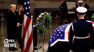 WATCH: President-elect Donald Trump and Melania Trump visit Jimmy Carter's casket at U.S. Capitol