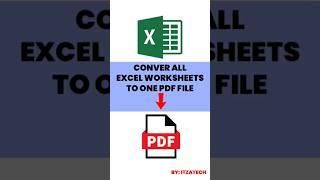 How to Convert Excel to PDF #shorts