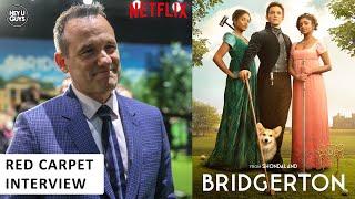 Bridgerton Season 2 Premiere Interview - on Tom Verica Julie Andrews & resetting between seasons