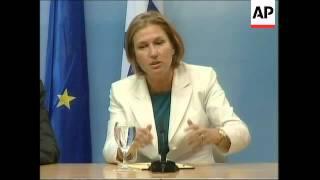 EU Foreign Policy Chief meets Israeli leaders, presser with FM Livni