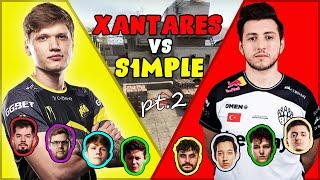 S1mple vs Xantares pt.2 (with Apex and Yekindar) - FPL Csgo Stream Battles