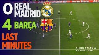 Last Minutes • REAL MADRID 0-4 BARCELONA • La Liga 24/25 | eFootball Simulation/Recreation