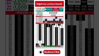 Rajshree 30 Weekly Lottery Result 16 5 2025  | Rajshree Lottery Result Today #shortsvideo
