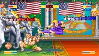 Super Street Fighter 2 Turbo  Nonintellectual (Usa) vs sleeperhold PK (Usa) 超级街霸2X
