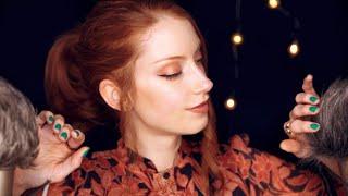 The most gentle fluffy mic brushing with fingertips / Soft whispers  ASMR