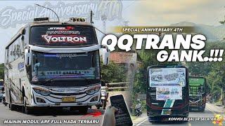 HEBOH‼️KONVOI 4 UNIT QQTRANS FULL TELOLET BASURI SEPANJANG JALAN [ANNIVERSARY QQTRANS 4TH]