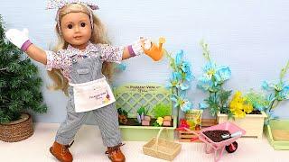 Doll Gardening Adventures! Play Toys explore farm life