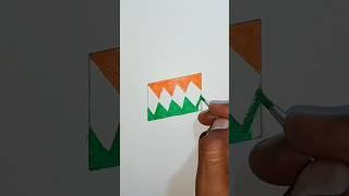Indian Flag Drawing  #art #drawing #shorts #painting #flag