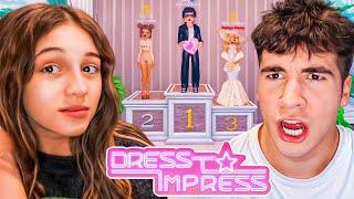 I Beat My Little Sister In Dress To Impress! (Roblox)