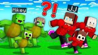 STRONG FAMILY Speedrunners vs FAT FAMILY Hunters : JJ vs Mikey  in Minecraft Maizen!